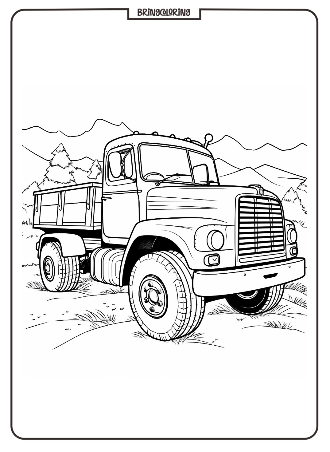 Truck Coloring Pages for Kids 2 Truck Coloring Online Page for Kids