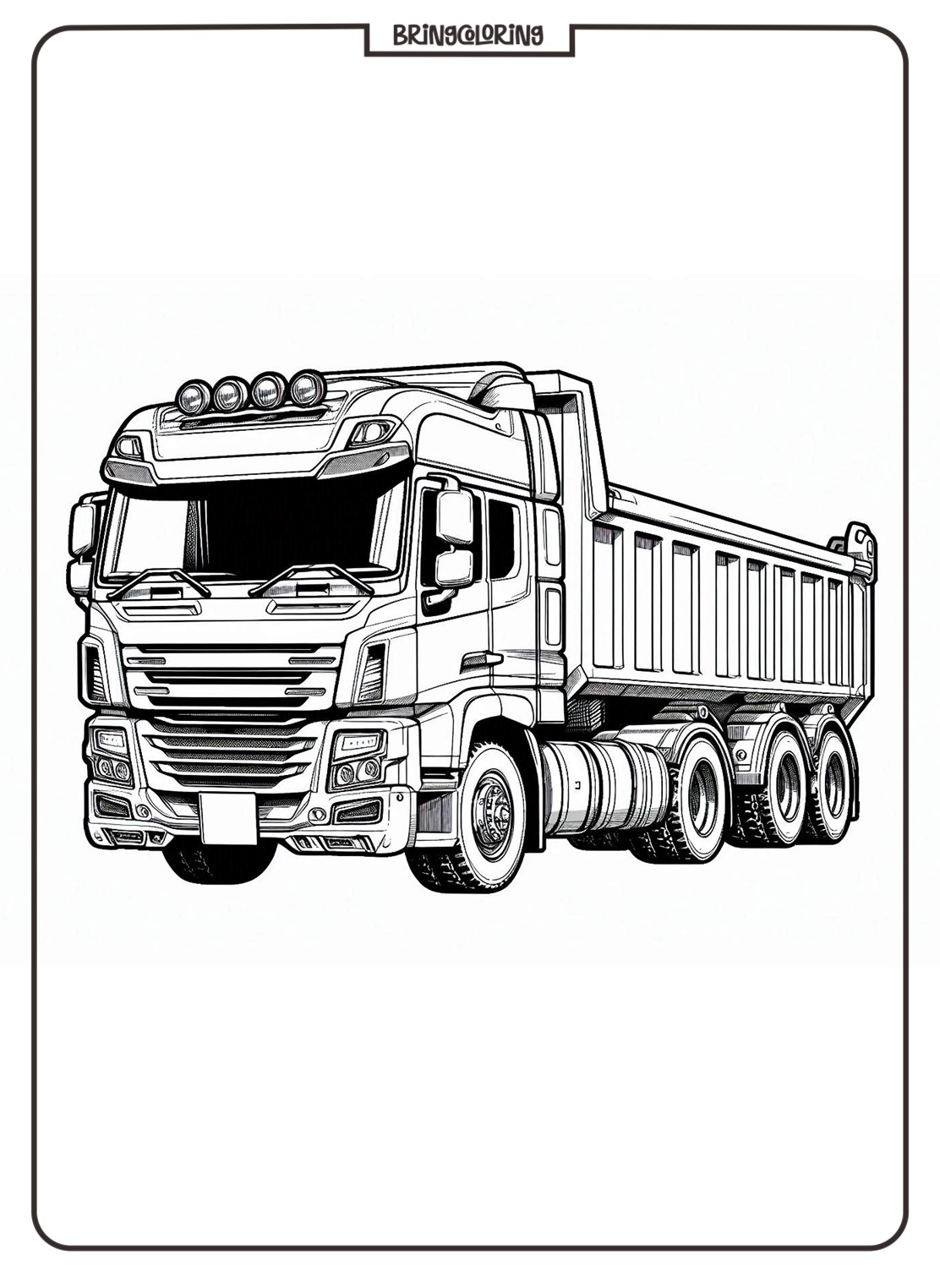 Truck Coloring Pages for Kids 3 Truck Coloring Online Pages for Kid