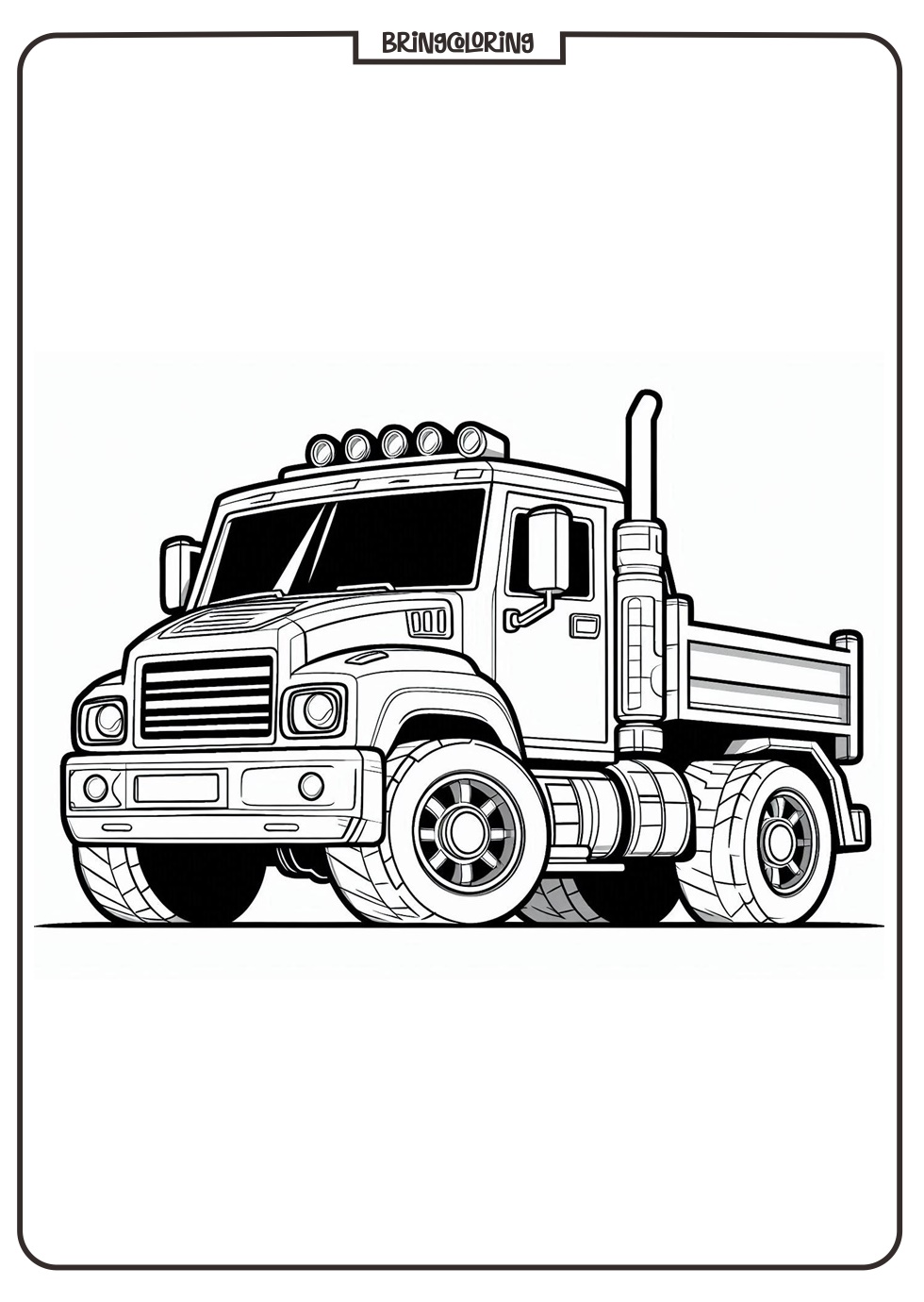 Truck Coloring Pages for Kids 4 Truck Coloring Online Pages