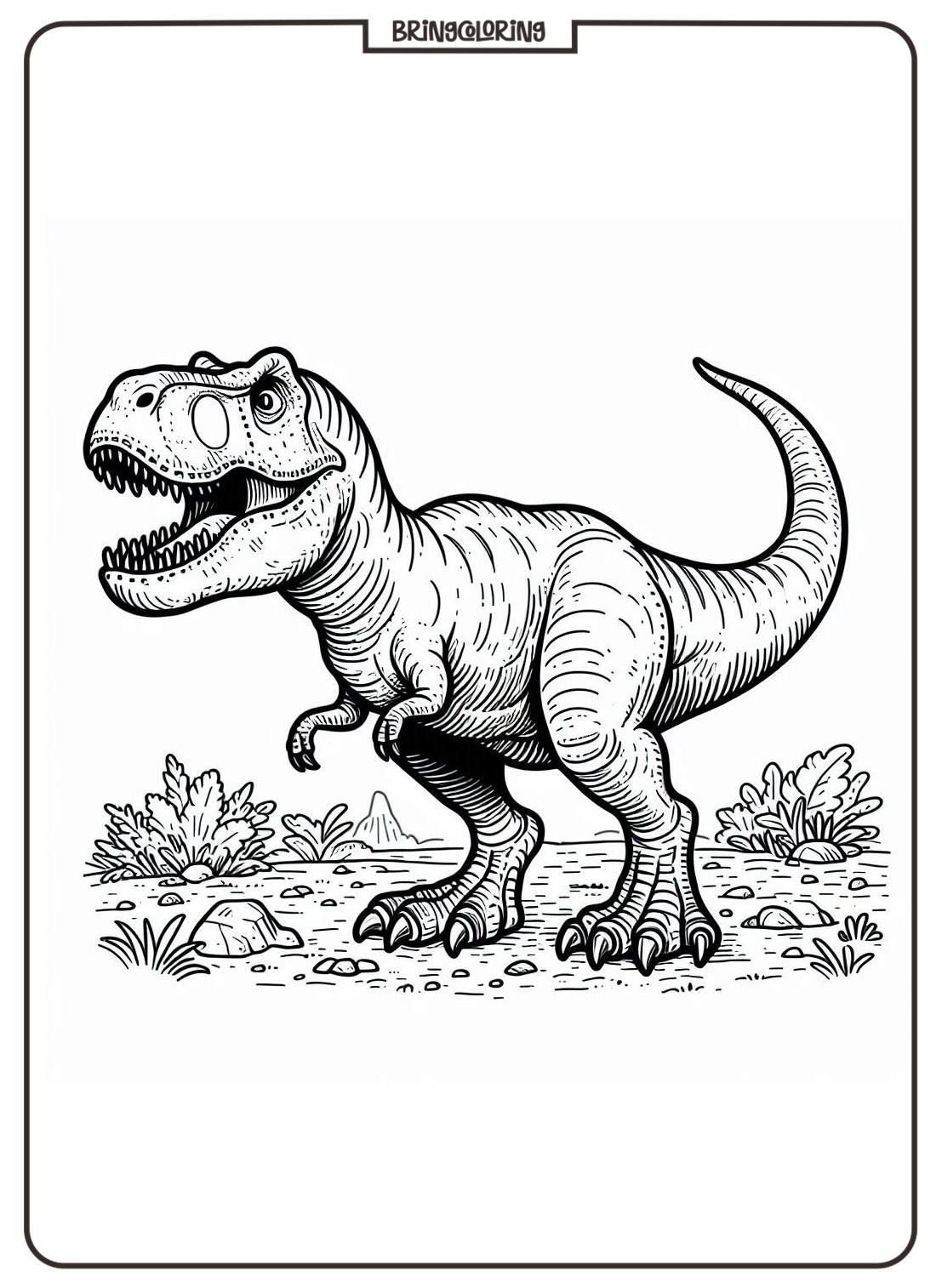 Welcome to the Tyrannosaurus Rex Coloring Pages! 7 Tyrannosaurus Rex Coloring Pages for Kids bringcoloring.com