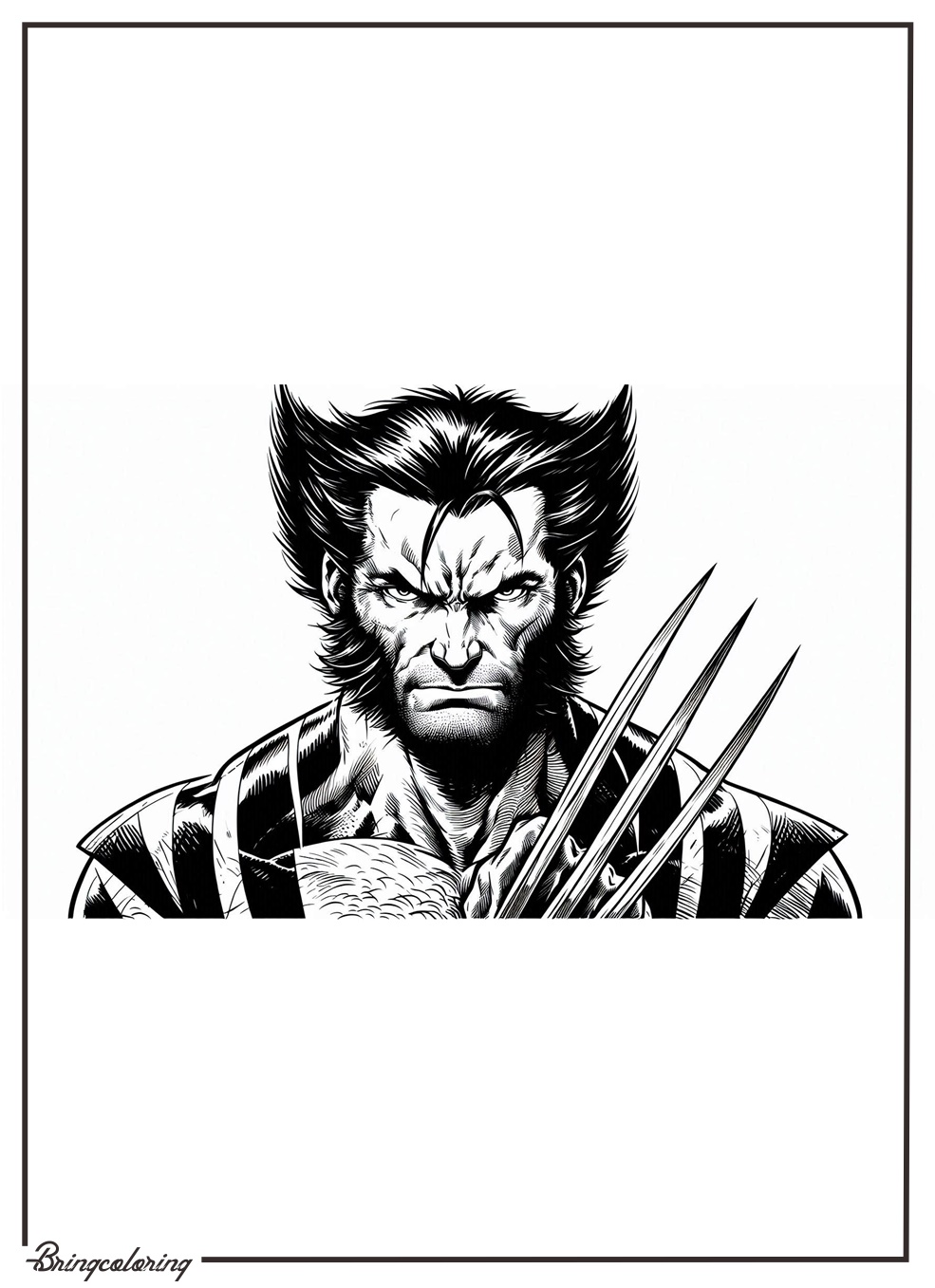 Get Ready for an Action Packed Coloring Adventure with Wolverine Coloring Pages 1 Wolverine Coloring Online Page for Kids