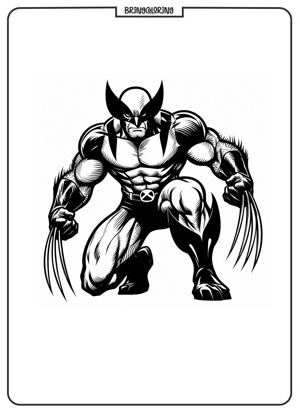 Get Ready for an Action Packed Coloring Adventure with Wolverine Coloring Pages 5 Wolverine Coloring Online Pages for Kid