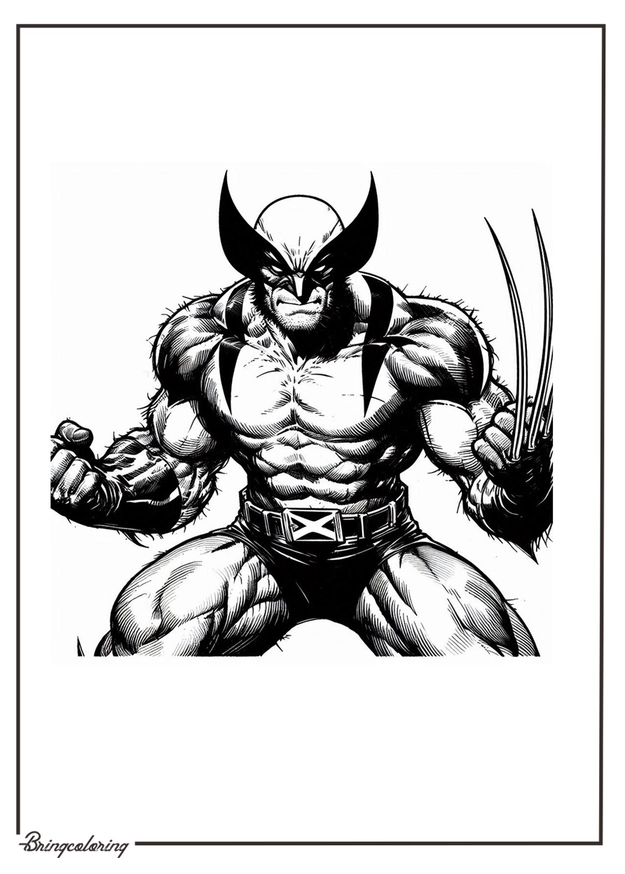 Get Ready for an Action Packed Coloring Adventure with Wolverine Coloring Pages 2 Wolverine Coloring Online Pages for Kids