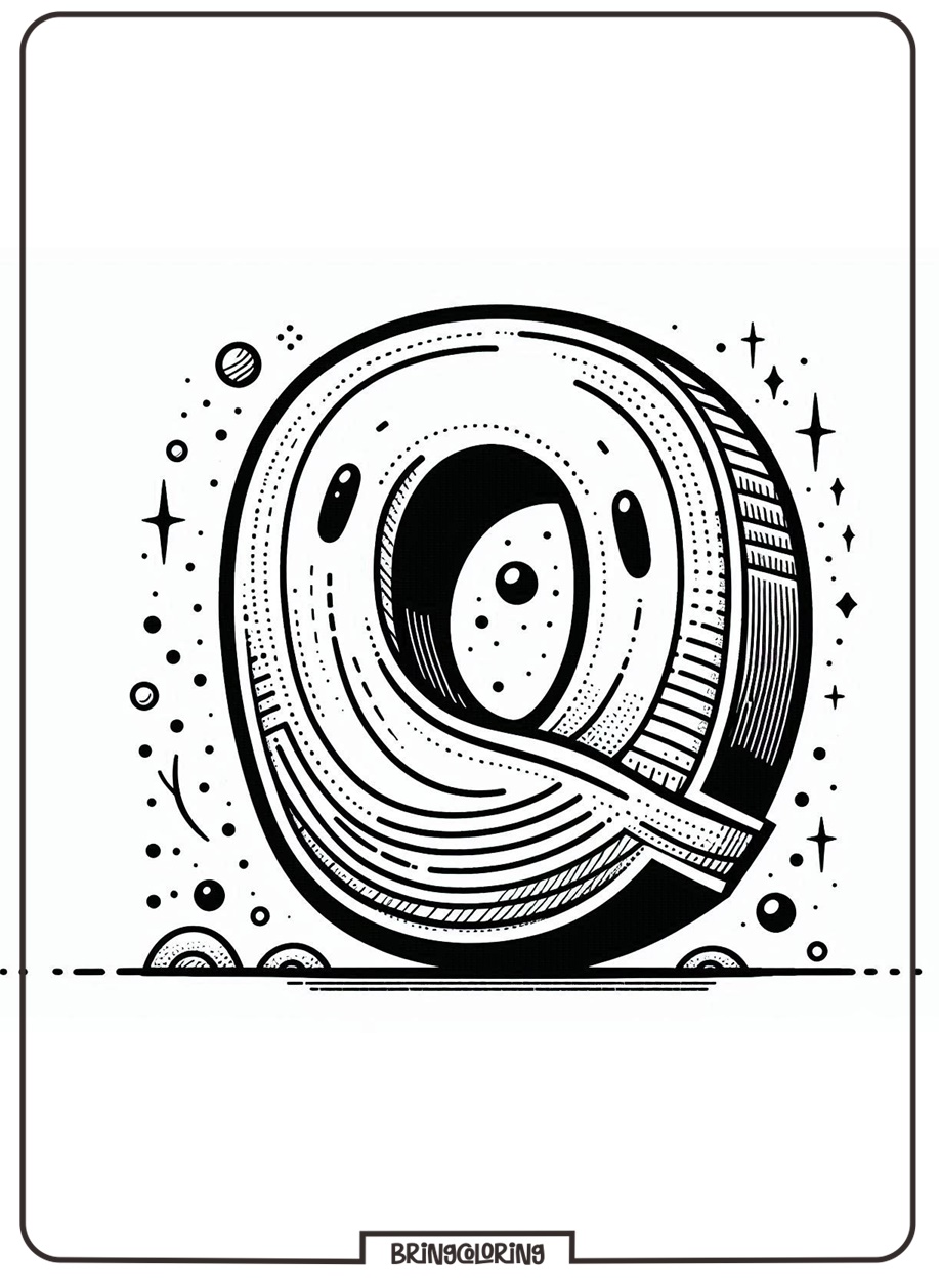 Alphabet Letter Q Coloring Pages for Kids 2 alphabet letter Q coloring pages for kids - bringcoloring.com