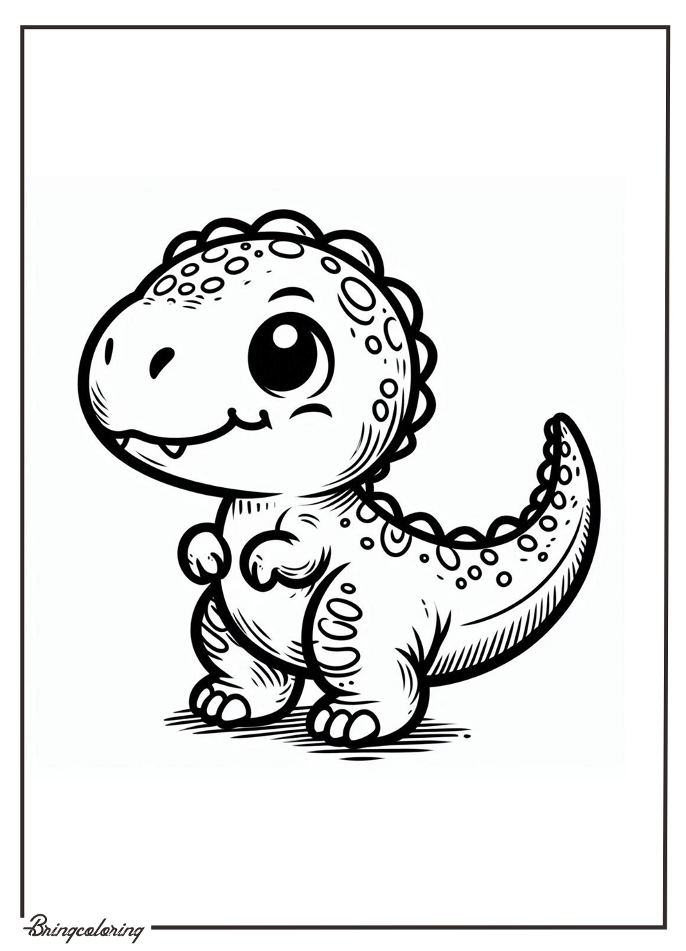 Get Ready for a Dino-mite Adventure with These Baby T-Rex Coloring Pages 1 baby T Rex Coloring Page for Kids bringcoloring.com
