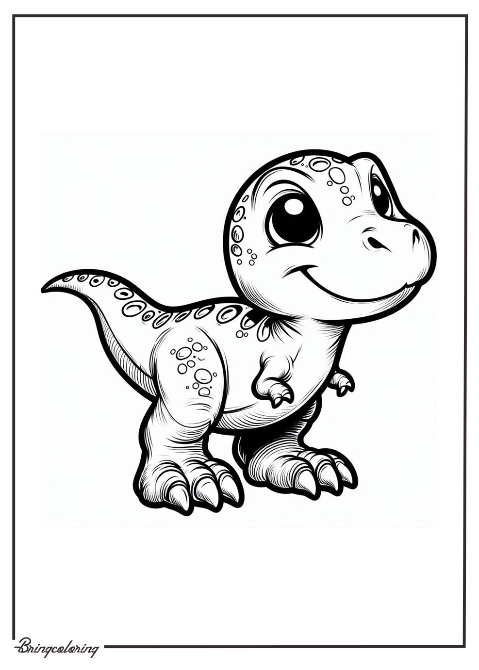 Get Ready for a Dino-mite Adventure with These Baby T-Rex Coloring Pages 2 baby T Rex Coloring Pages for Kids bringcoloring.com