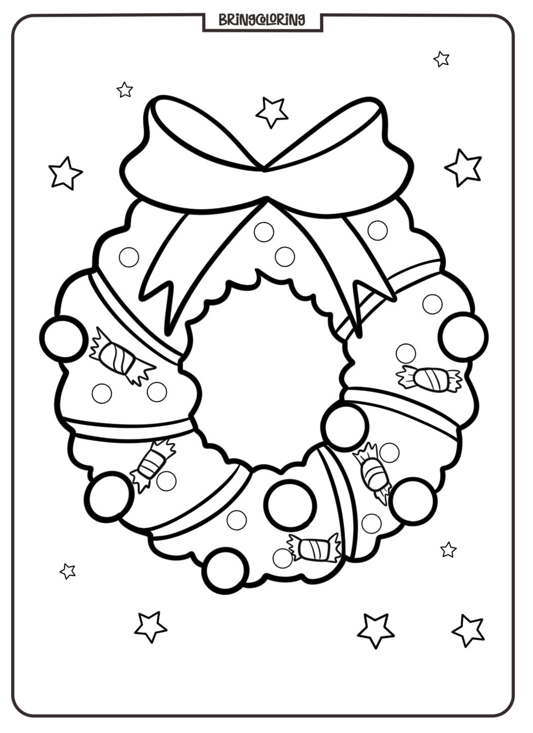 Celebrate the Holiday Season with Christmas Wreath Coloring Pages 1 christmas wreath coloring online pages