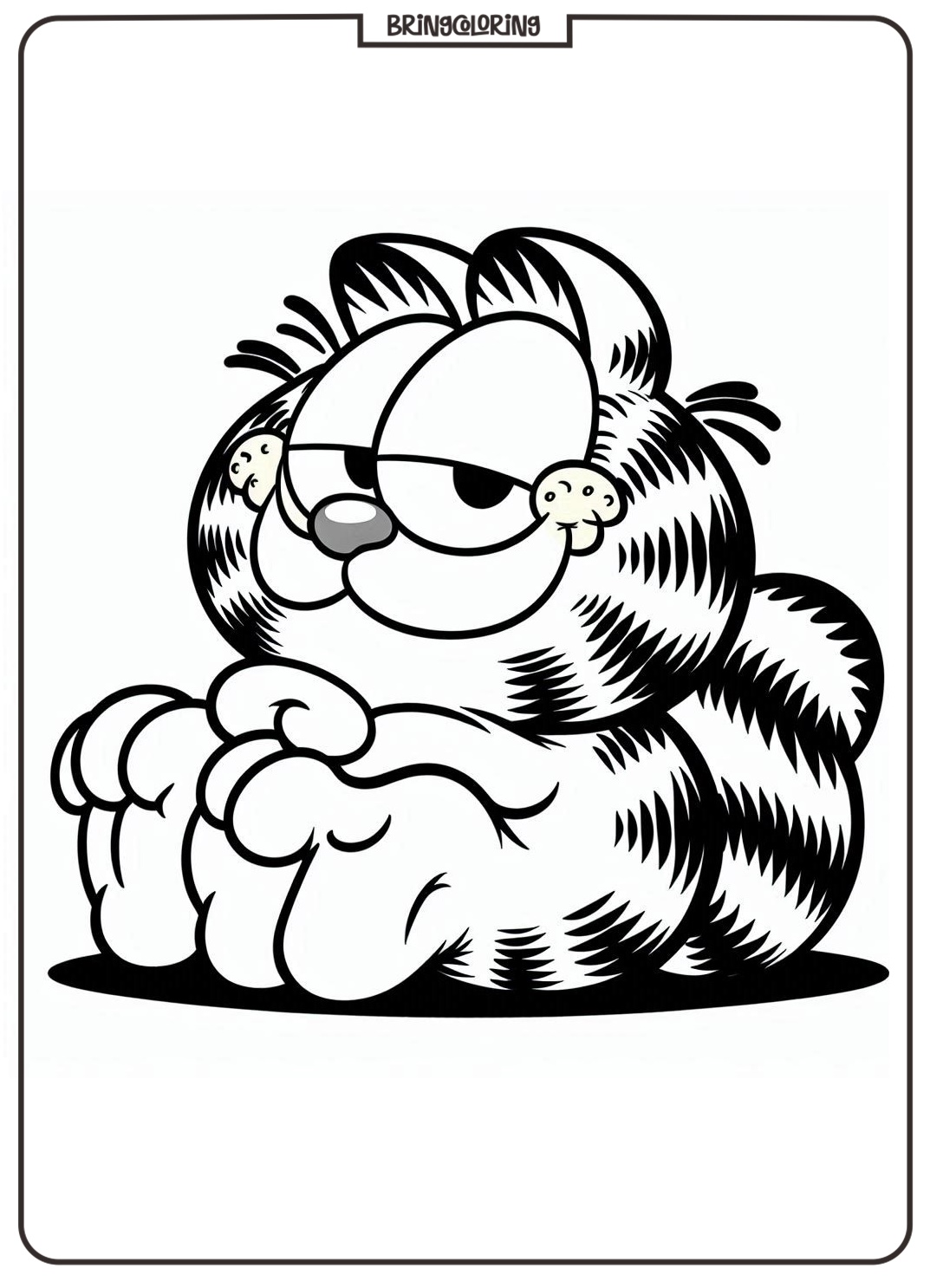 Cute Garfield Coloring Pages for Kids 1 cute garfield coloring online pages bringcoloring.com