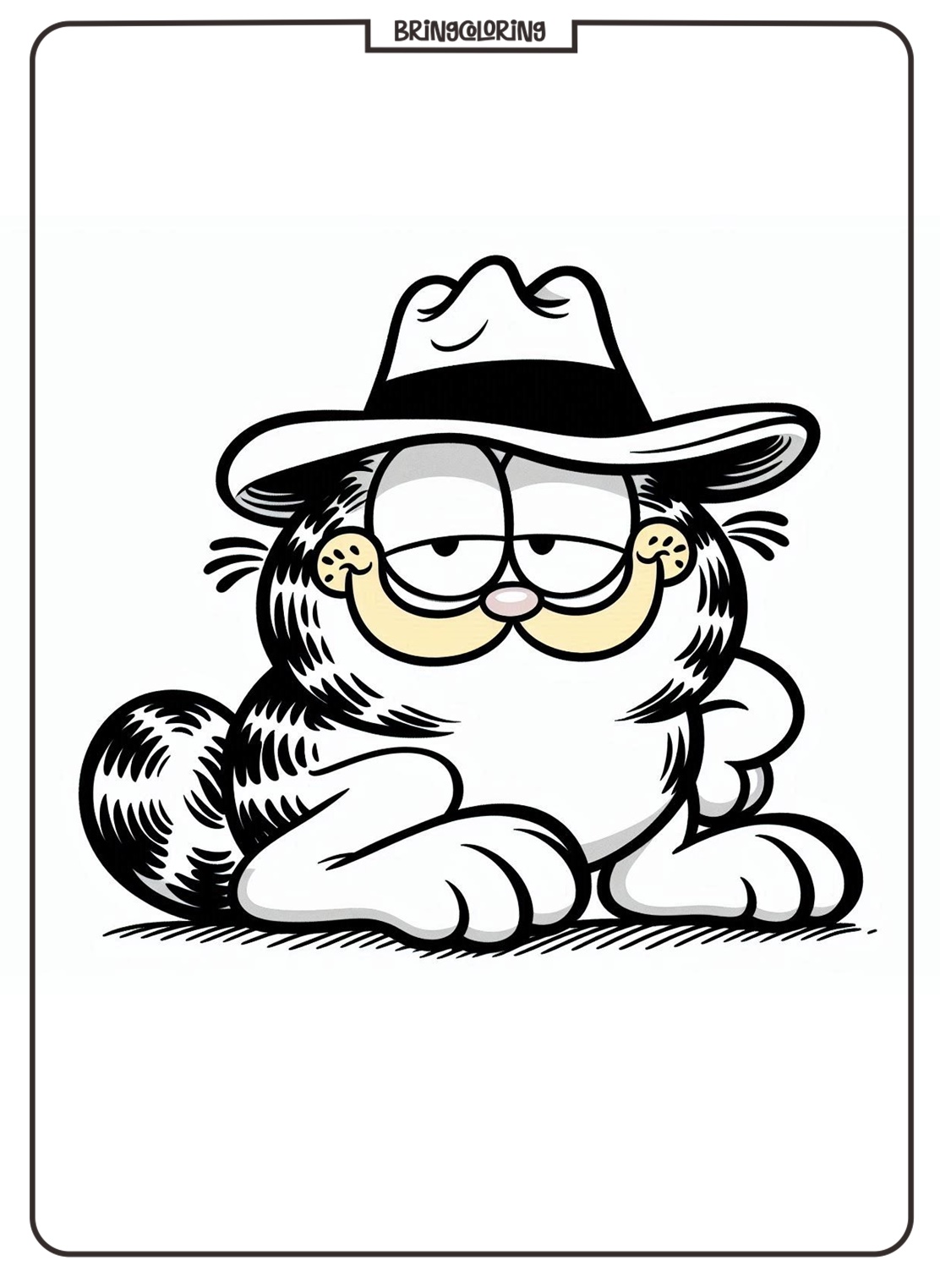 Cute Garfield Coloring Pages for Kids 3 cute garfield coloringonline pages bringcoloring.com