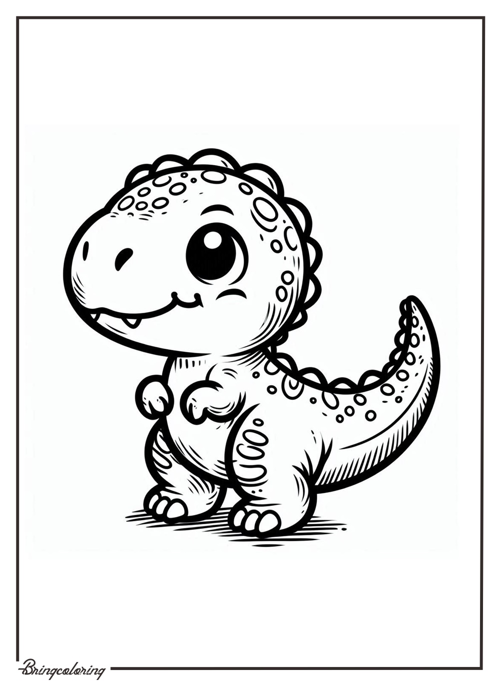 Get Ready for a Dino-mite Adventure with These Baby T-Rex Coloring Pages 5 easy baby T Rex Coloring Page for Kids bringcoloring.com