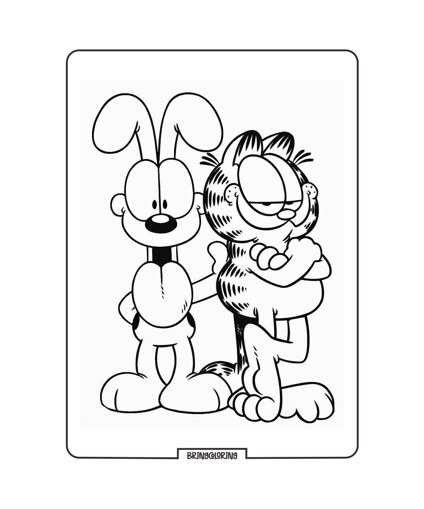 Garfield and Odie Coloring Pages for Kids 1 garfield and odie coloring pages