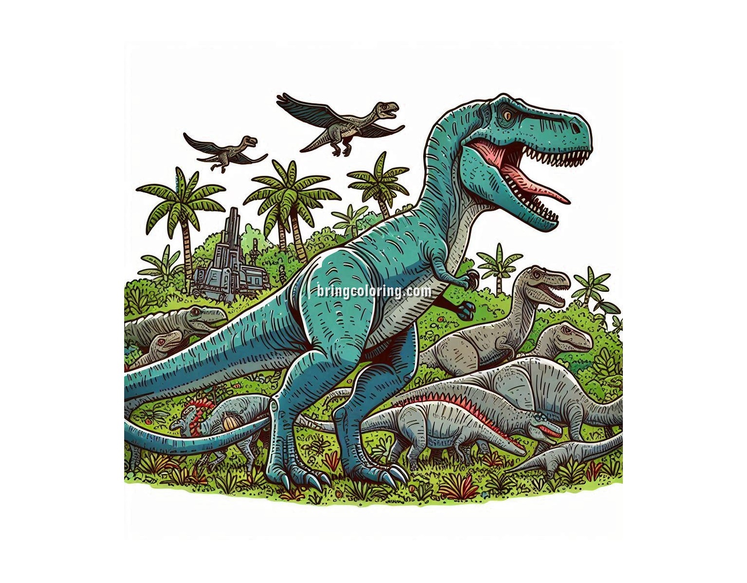 image of Jurassic World Coloring