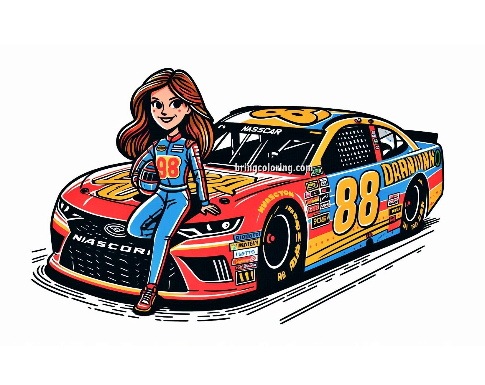 image of Nascar Coloring