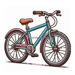 image of bicycle coloring