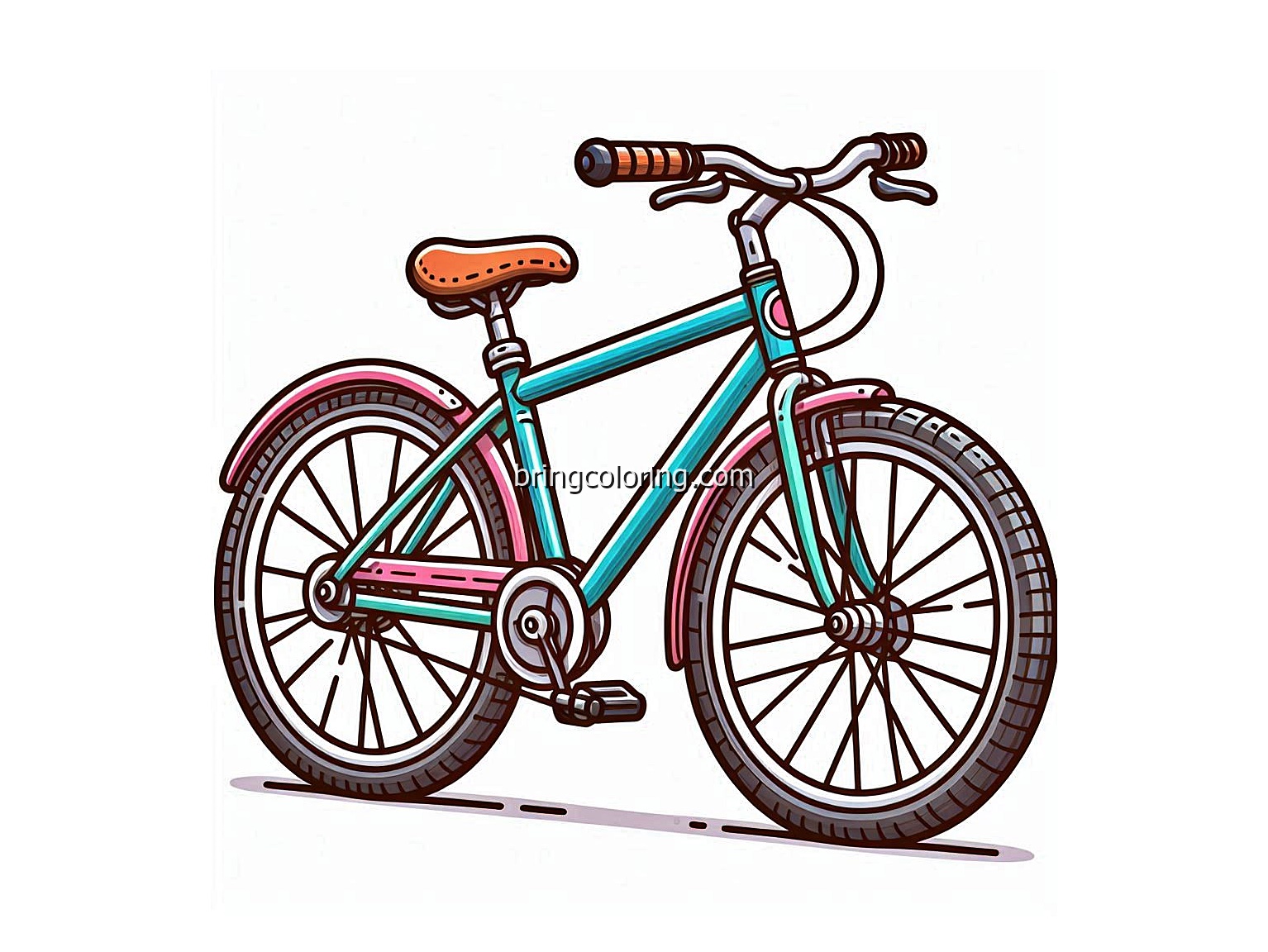 image of bicycle coloring
