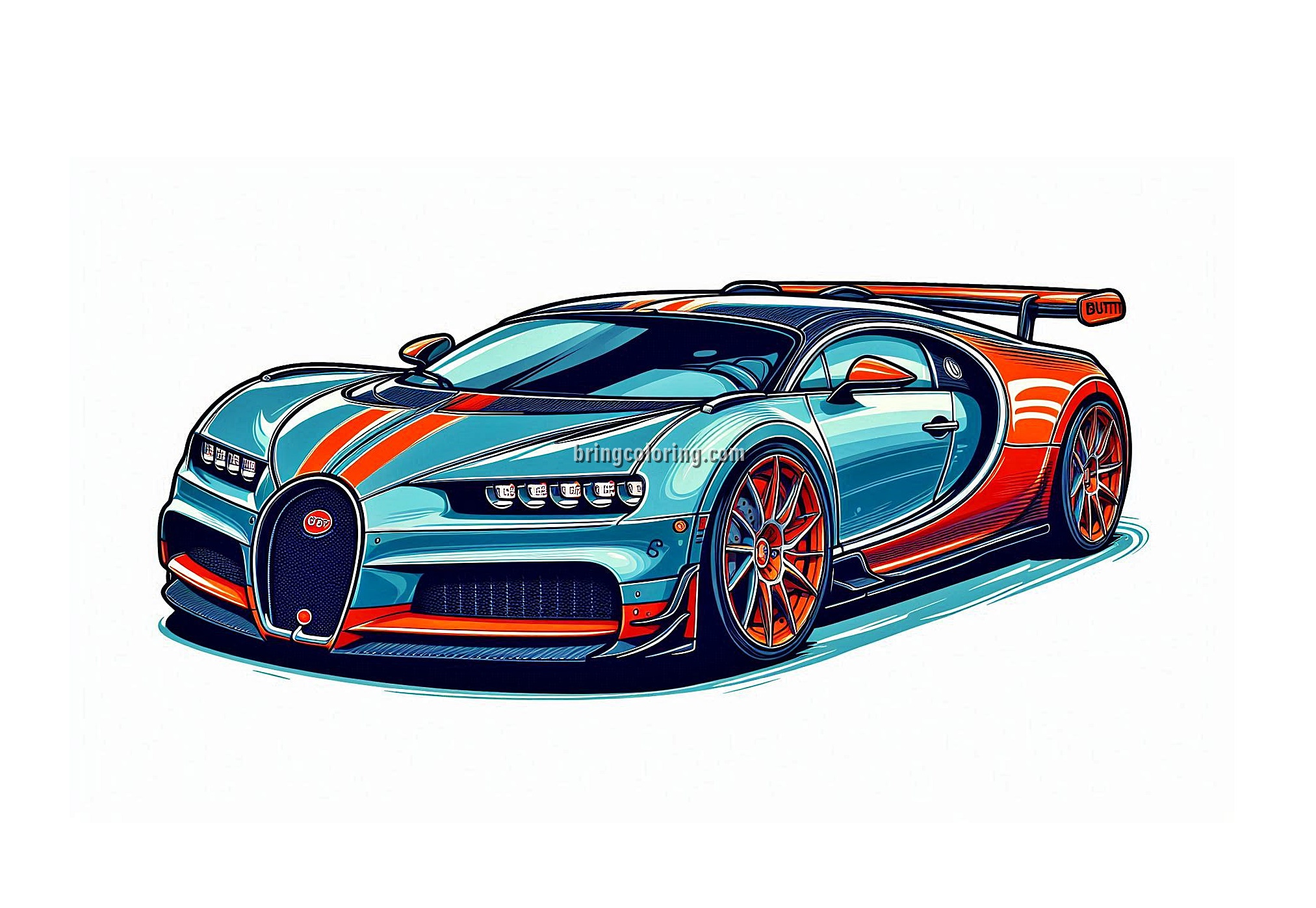 image of bugatti coloring
