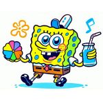 The Cheerful and Funny SpongeBob Coloring Pages image of spongebob coloring