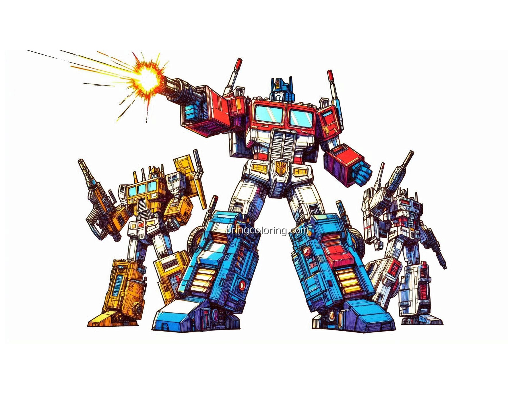 image of transformers coloring