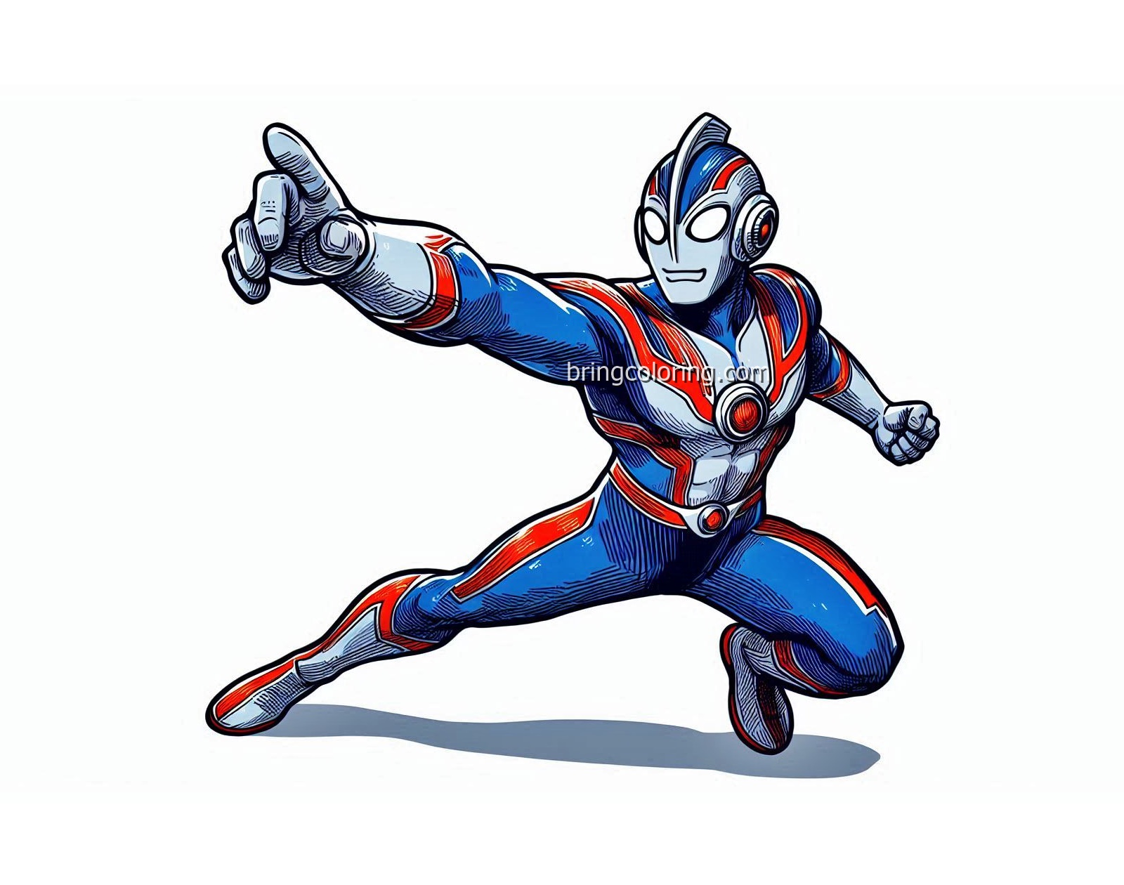 image of ultraman coloring