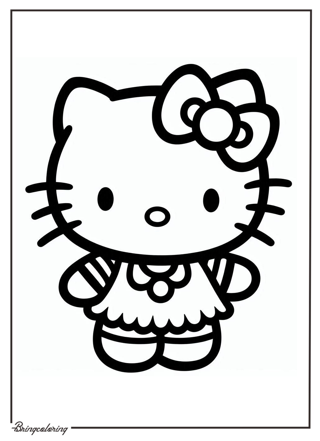 Hello Kitty Coloring Online Page for Kids bringcoloring.com