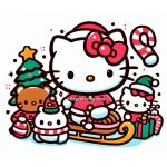 Image of Hello Kitty Celebrate Christmas Coloring