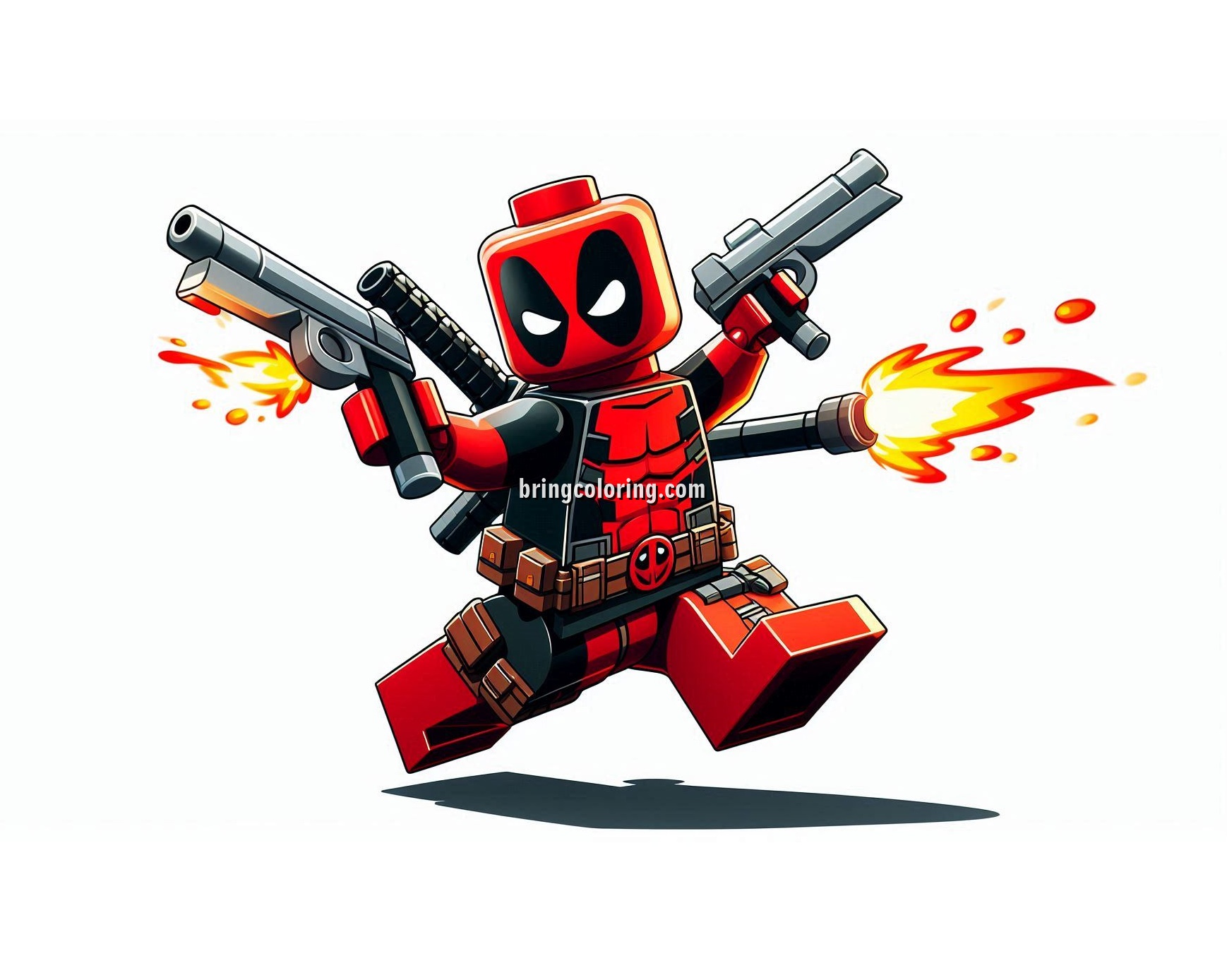 Get Ready for Fun with the LEGO Deadpool Coloring Pages! 4 Image of Lego Deadpool Coloring