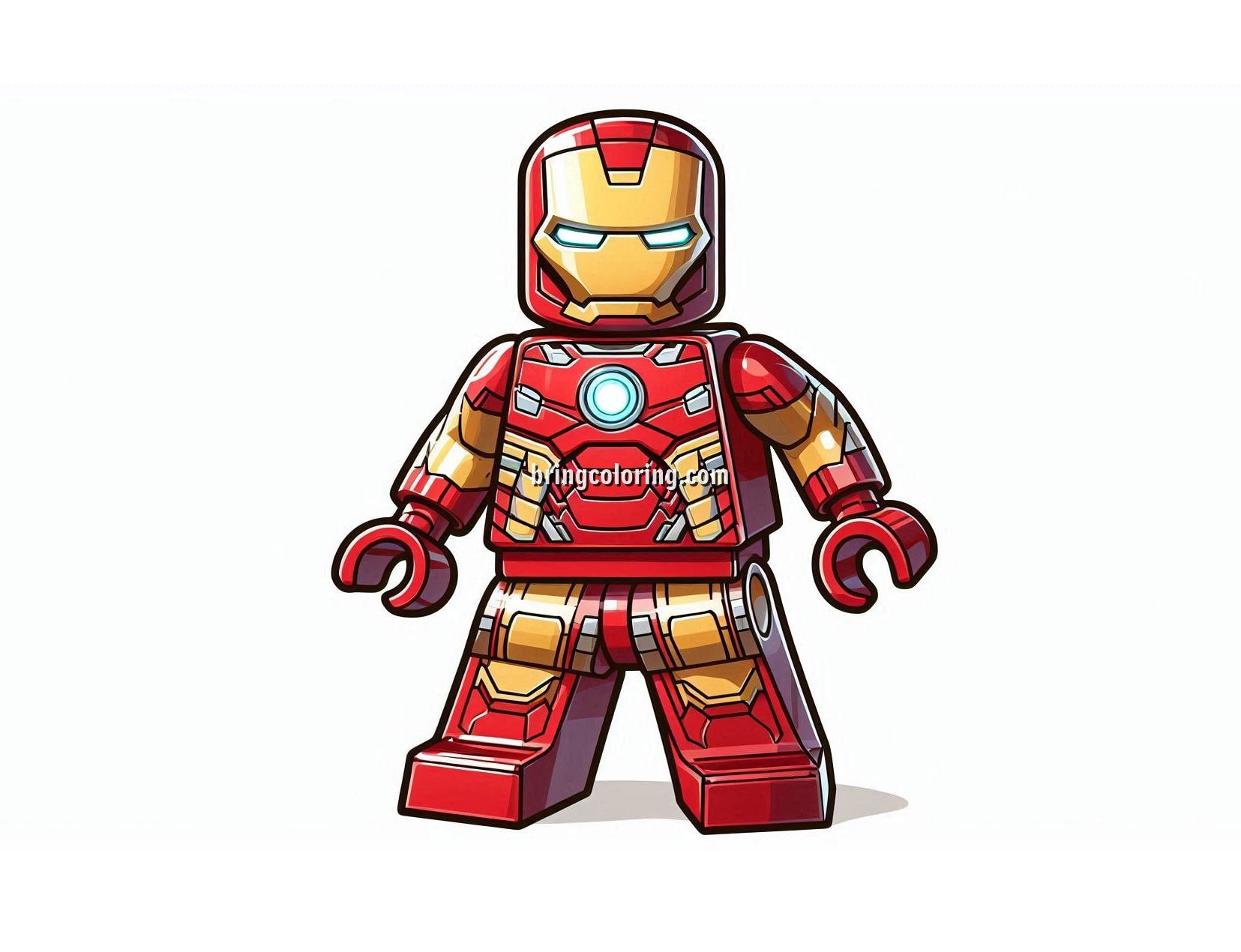 Image of Lego Iron Man Coloring