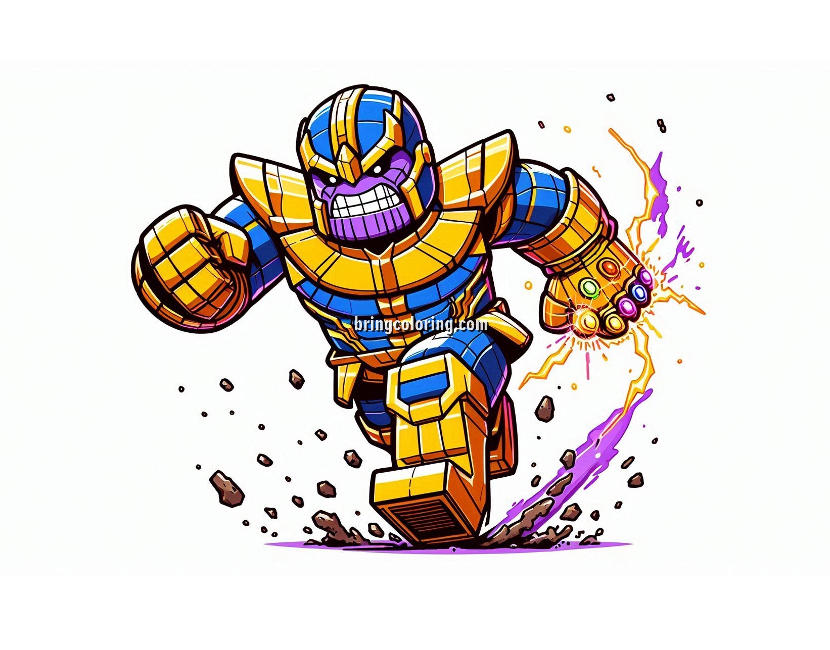 LEGO Thanos Coloring Pages for Kids 5 Image of Lego Thanos Coloring