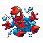 Image of Lego spiderman coloring