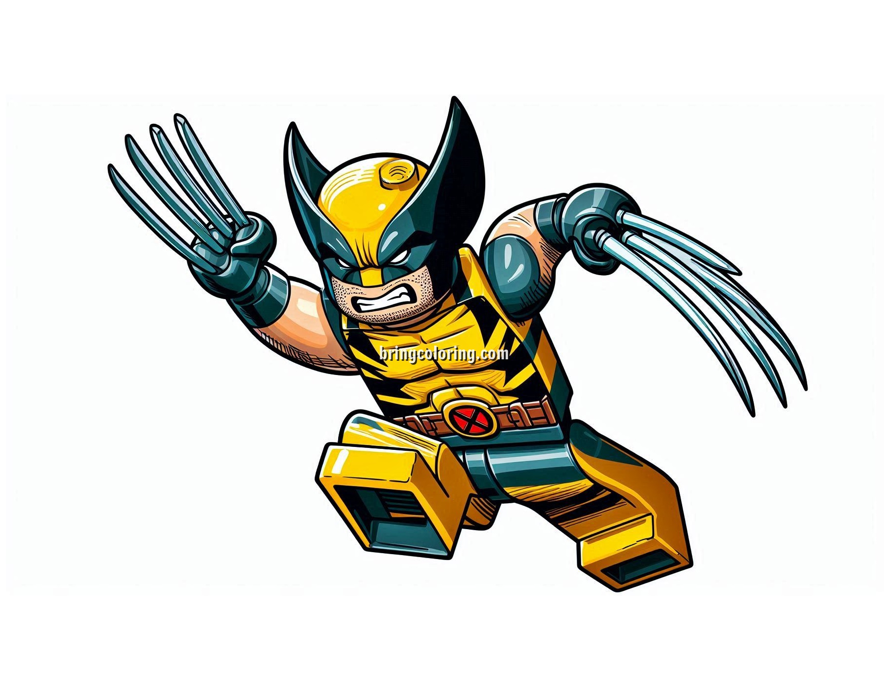 Let’s Color LEGO Wolverine! 4 Image of Wolverine Lego Coloring Pages