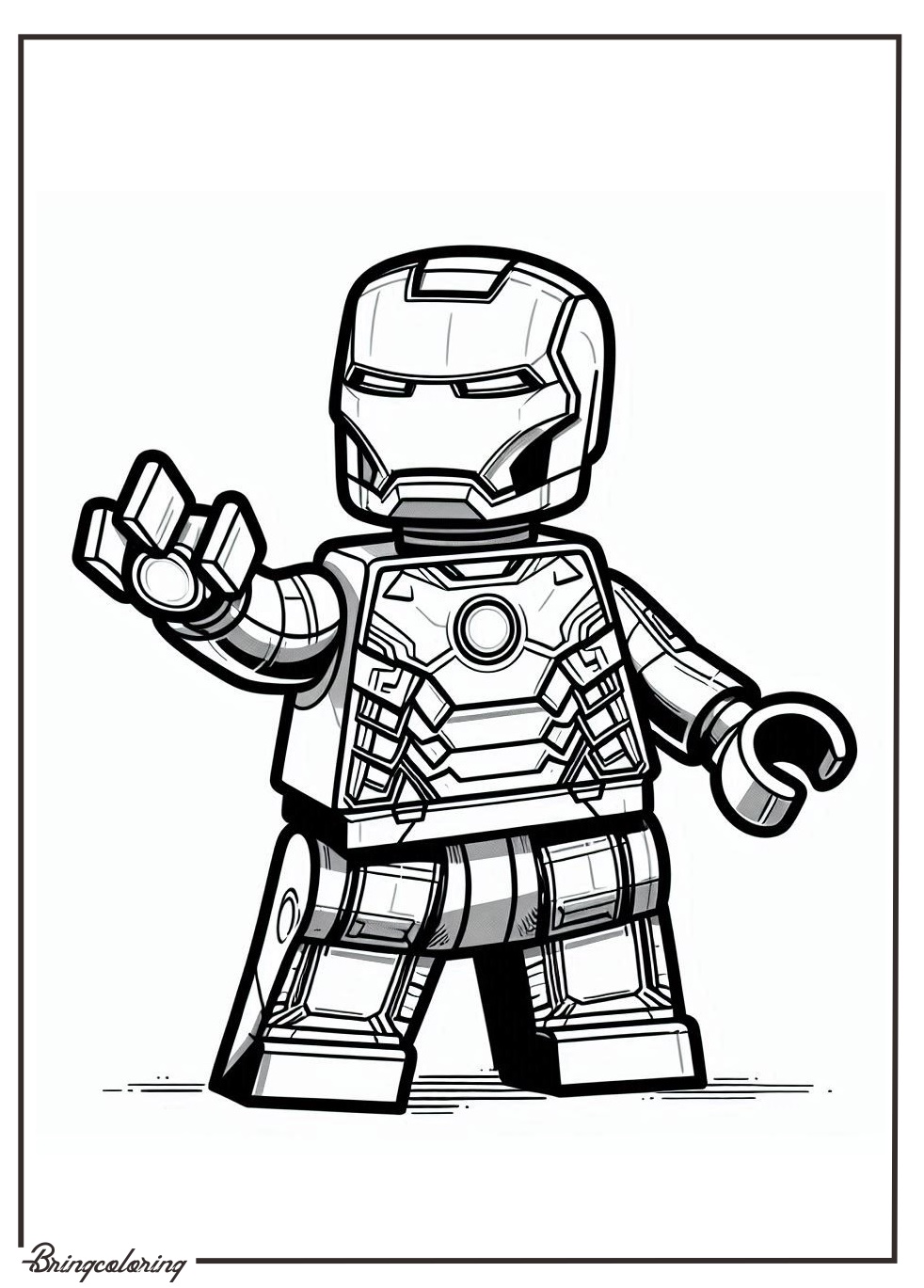 Lego Iron Man Coloring Online Page bringcoloring.com
