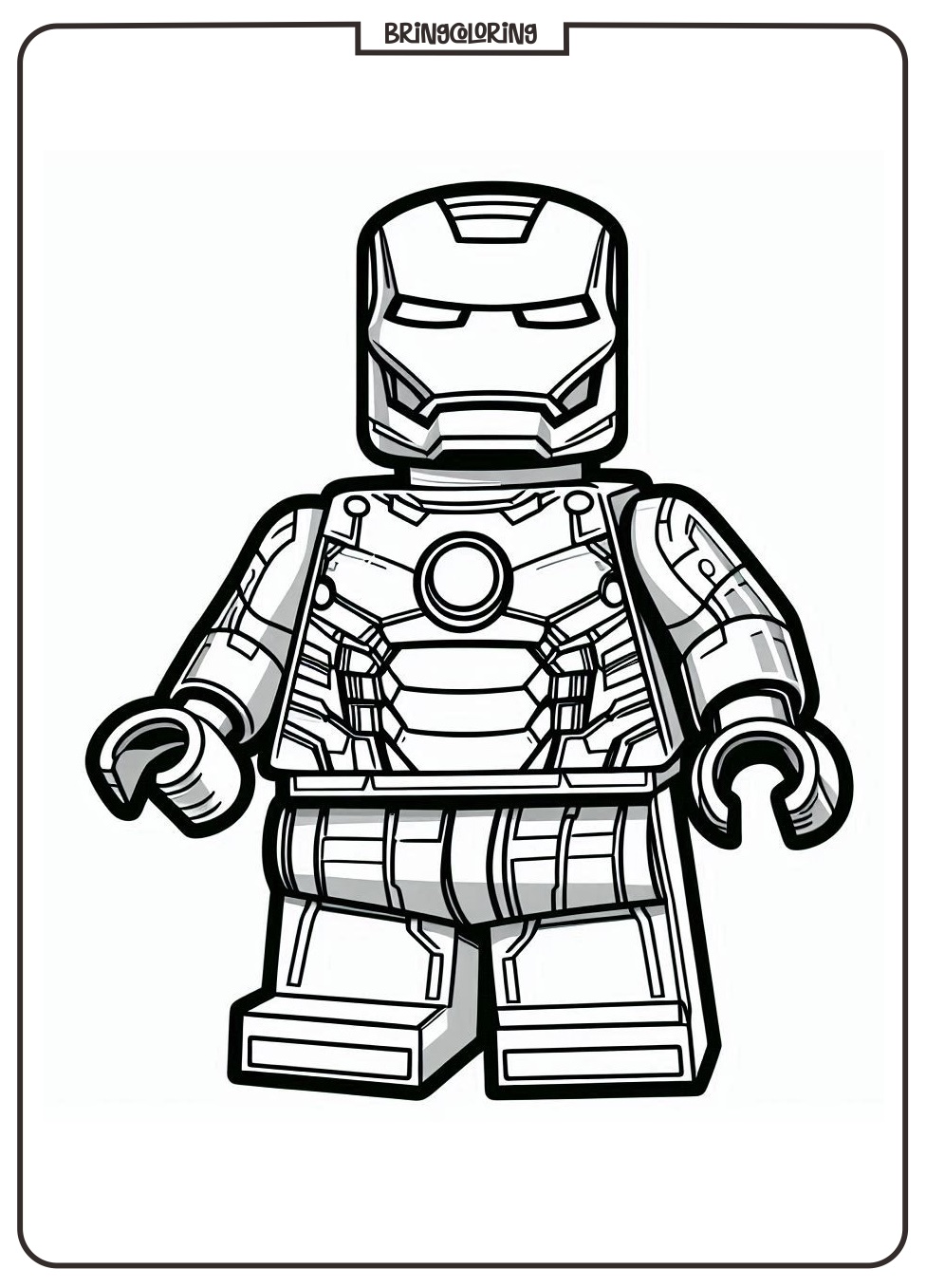 Lego Iron Man Coloring Page bringcoloring.com