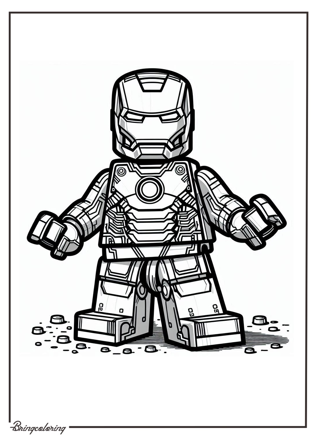 Lego Iron Man Coloring Pages for Kid bringcoloring.com