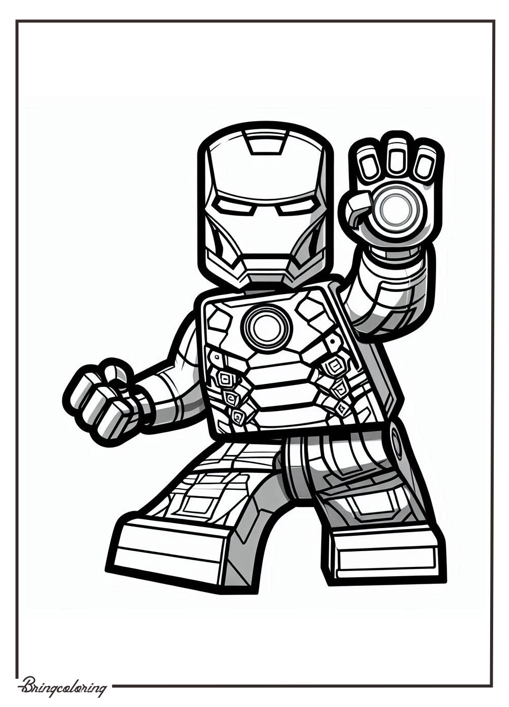Lego Iron Man Coloring Pages for Kids bringcoloring.com