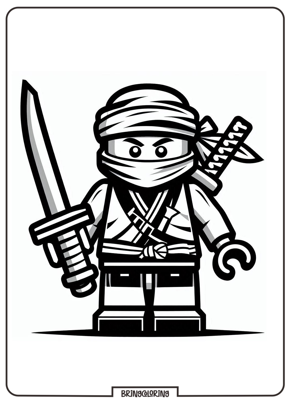 Lego NinjaGo Coloring Page bringcoloring.com
