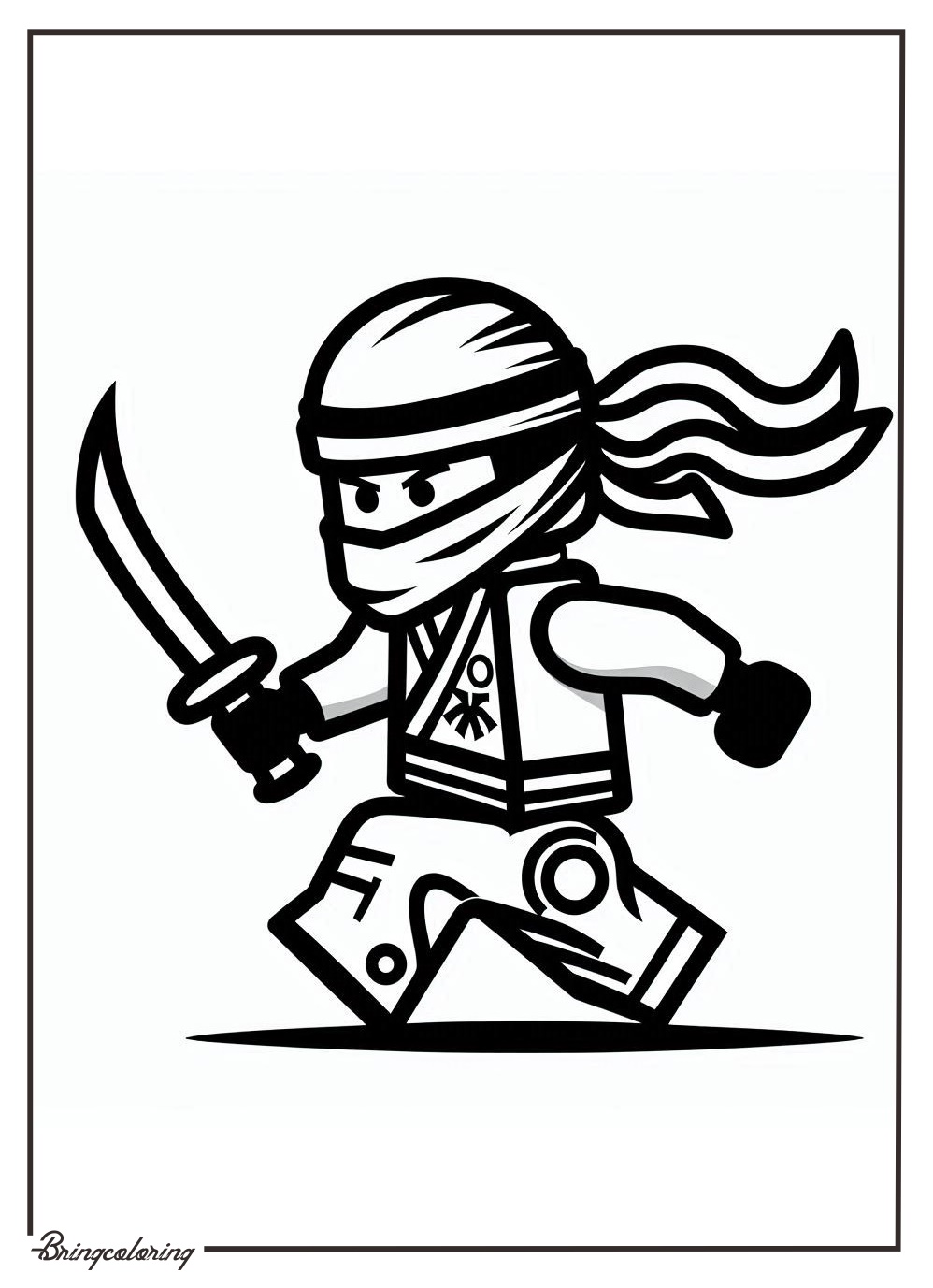 Lego NinjaGo Coloring Page for Kids bringcoloring.com