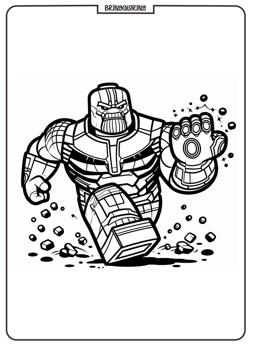 LEGO Thanos Coloring Pages for Kids 2 Lego Thanos Coloring Page bringcoloring.com