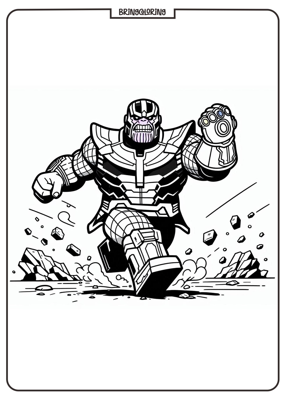 LEGO Thanos Coloring Pages for Kids 3 Lego Thanos Coloring Page for Kids bringcoloring.com