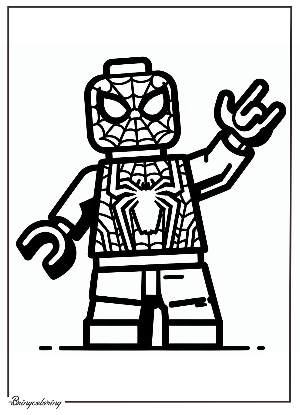 LEGO Spiderman Coloring Pages for Kids 4 Lego spiderman coloring online pages bringcoloring.com