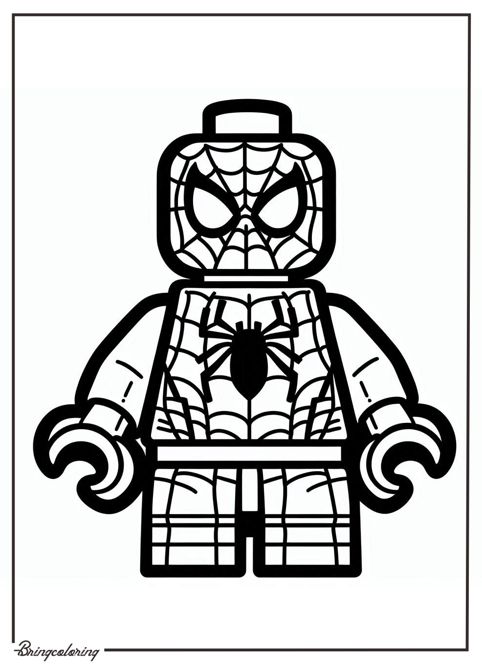 LEGO Spiderman Coloring Pages for Kids 5 Lego spiderman coloring pages bringcoloring.com