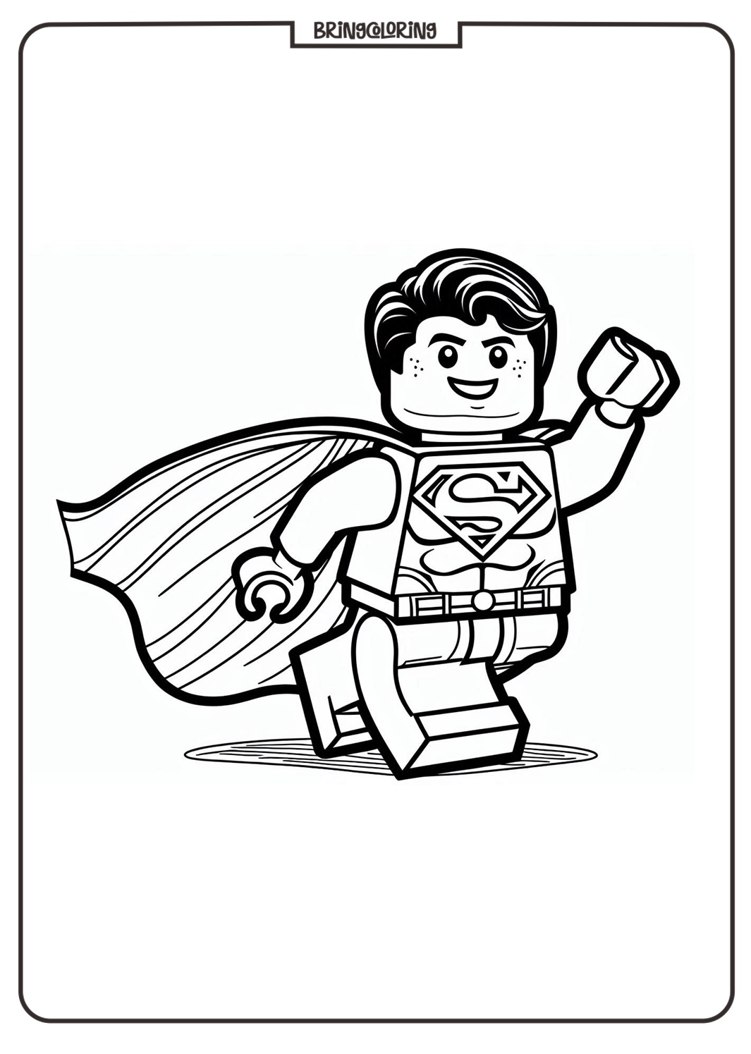 Lego superman coloring pages bringcoloring.com