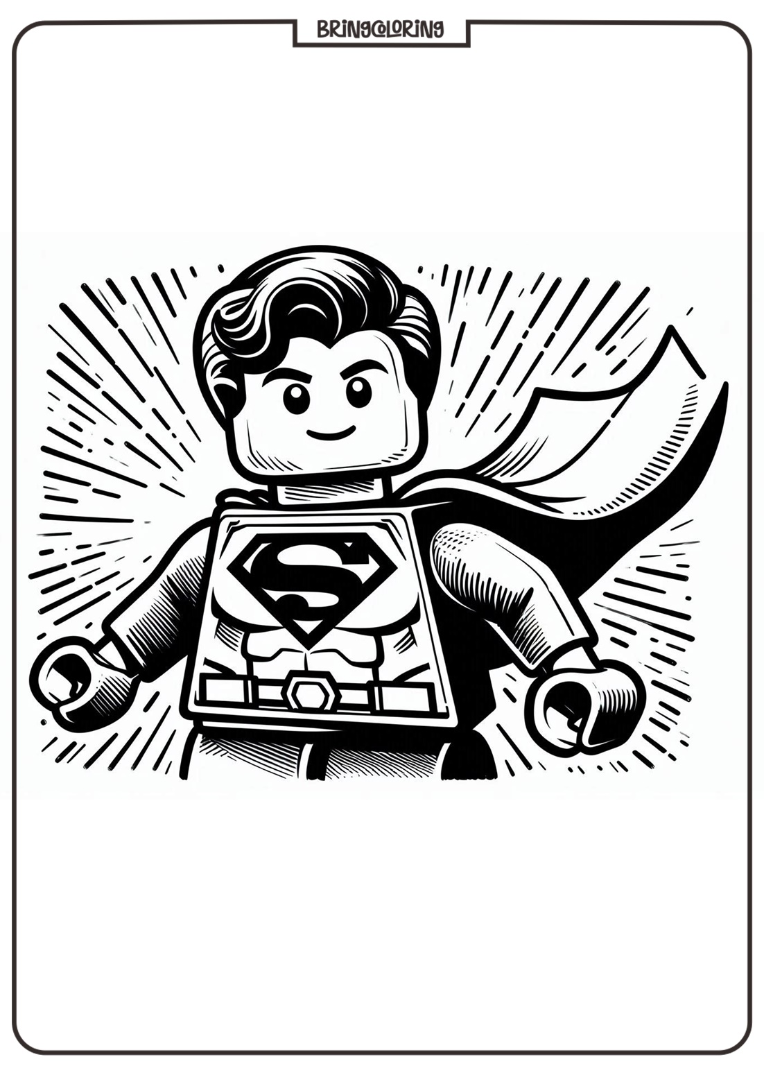bringcoloring.com Lego superman coloring online pages