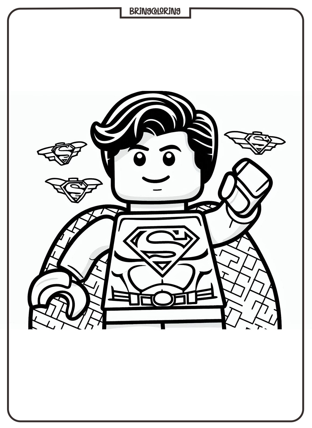 bringcoloring.com Lego superman coloring pages