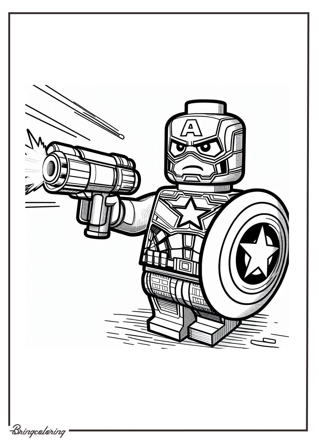 The LEGO Captain America Coloring Pages for Kids 6 bringcoloring.com captain america lego coloring online