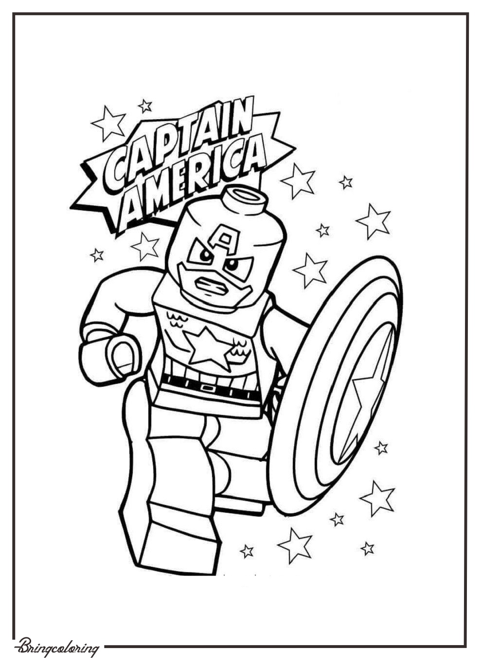 The LEGO Captain America Coloring Pages for Kids 7 captain america lego coloring online bringcoloring.com