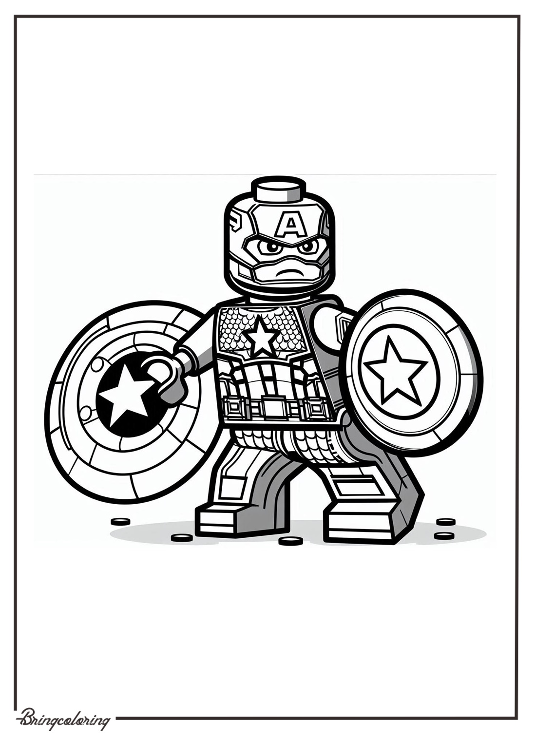 The LEGO Captain America Coloring Pages for Kids 3 captain america lego coloring page bringcoloring.com