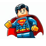 image of Lego superman coloring