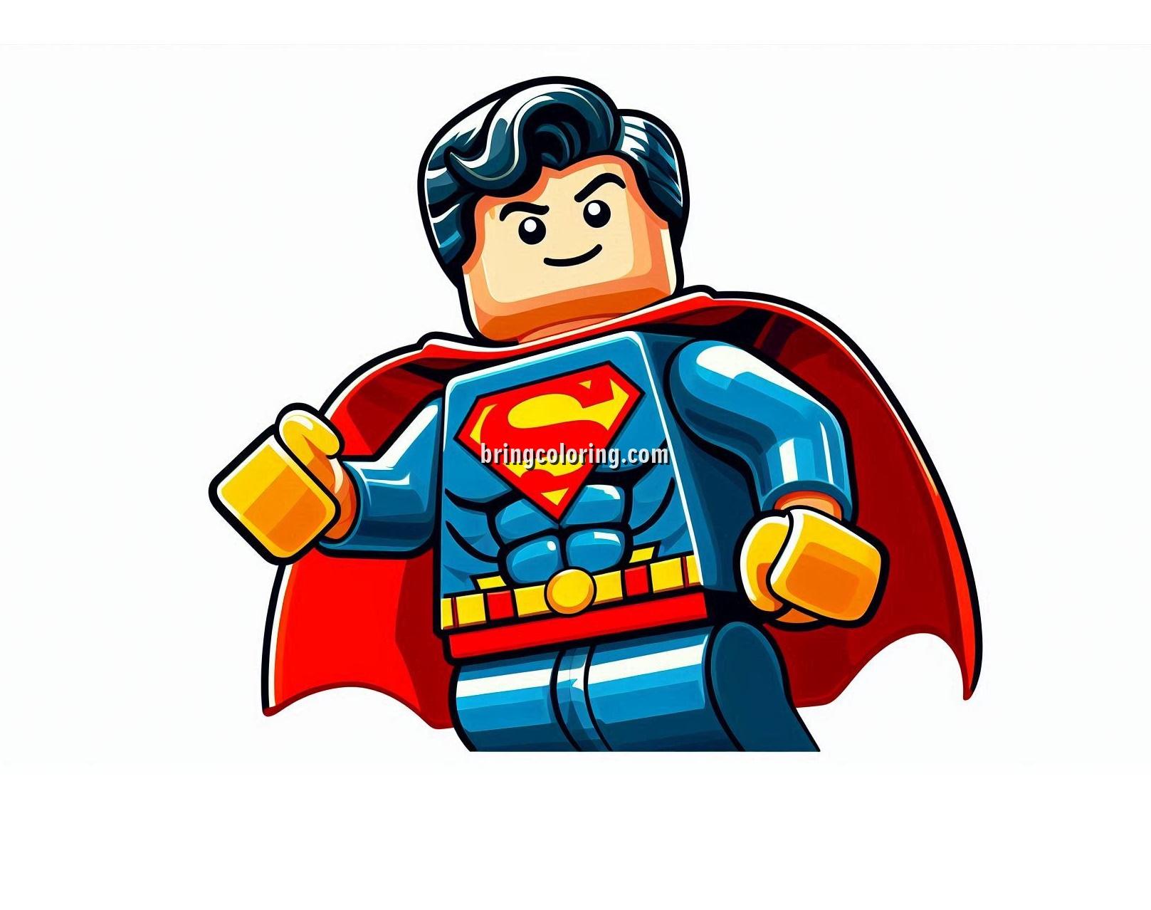 image of Lego superman coloring