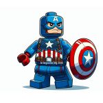 image of captain america lego coloring