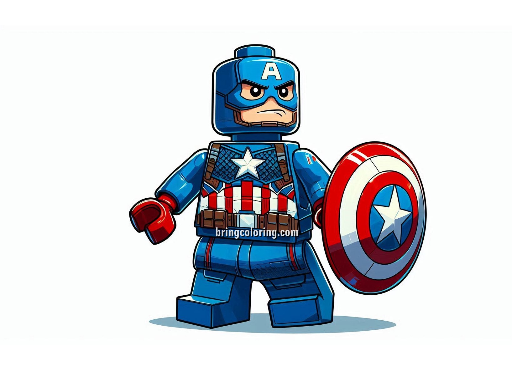 The LEGO Captain America Coloring Pages for Kids 4 image of captain america lego coloring